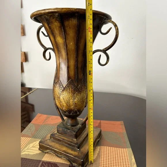 Rustic Metal Vase 17.5 “ tall - Picture 3 of 6